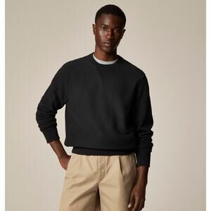 J.Crew Heritage 14 oz Fleece Sweatshirt Crewneck Long Sleeve Mens Black Small